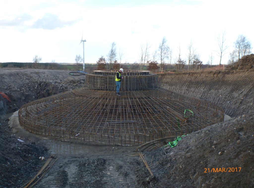 Drumduff Wind farm construction - Turbine 3 location on 21st March