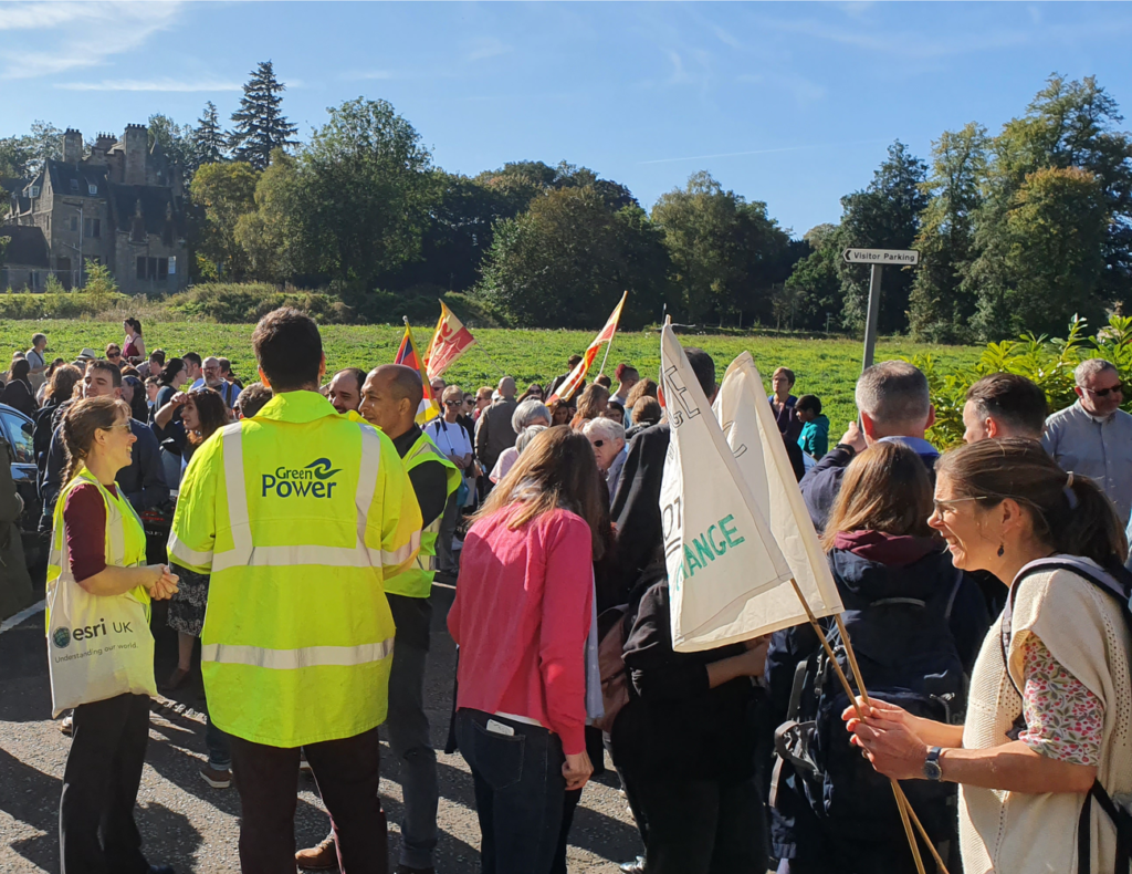 Supporting the Climate Stike at Stirling Council HQ